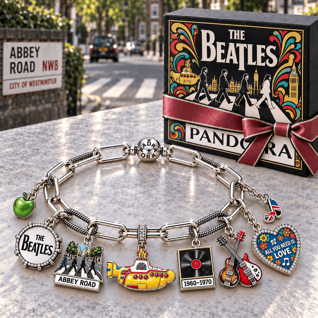 TBE Silver Charm Bracelet Set NTVA