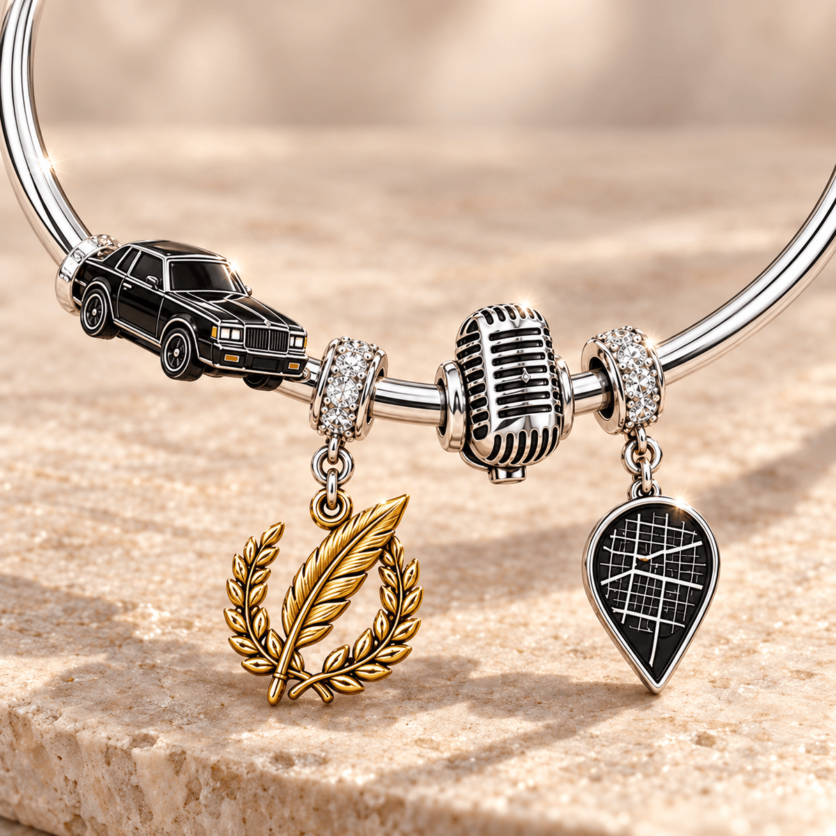 KDL Silver Charm Bracelet Set TMH