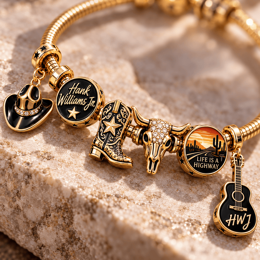 HWLJ Gold Charm Bracelet Set PTT