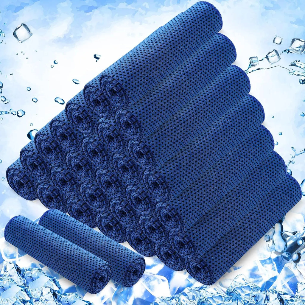30 Pack Cooling Towels, 40"x12" Ice Breathable Soft Chilly Sweat Rag Microfiber for Gym, Neck, Face, Yoga, Golf, Sport Running