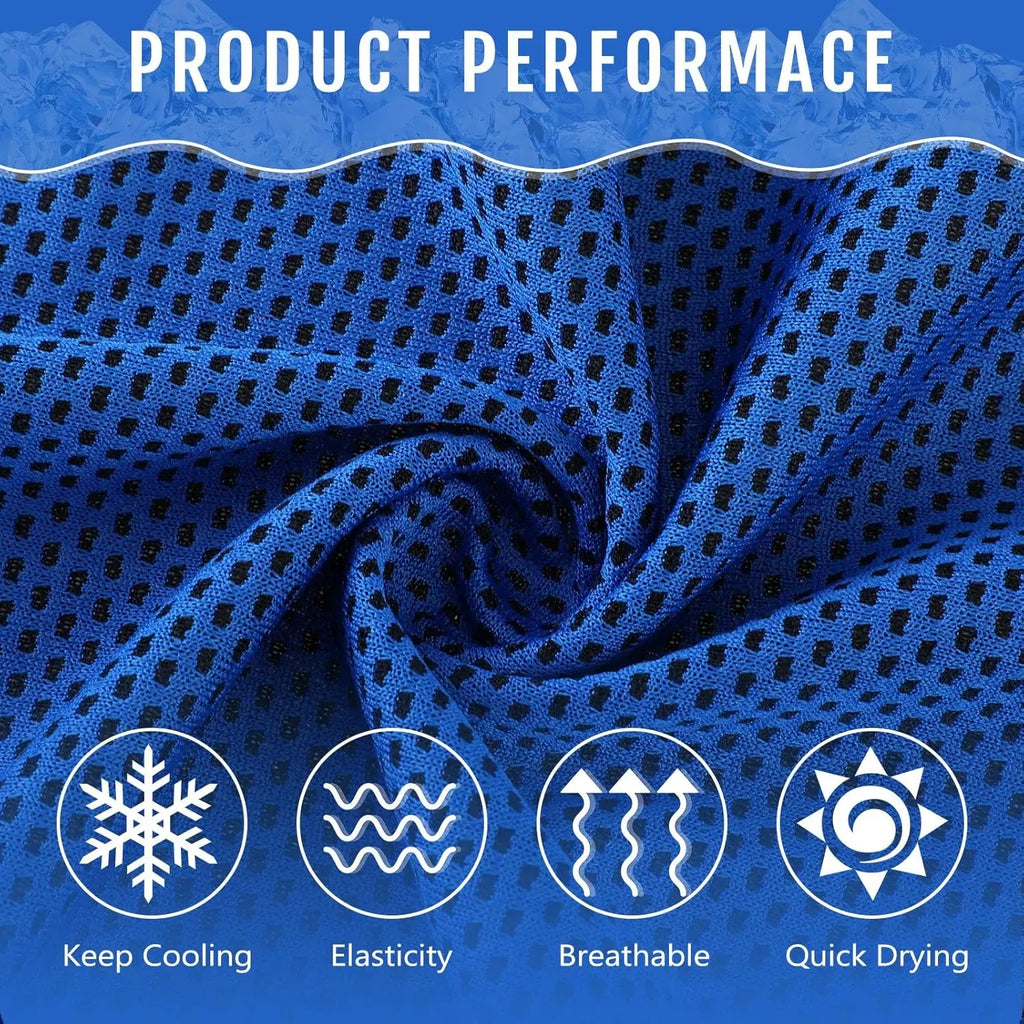 30 Pack Cooling Towels, 40"x12" Ice Breathable Soft Chilly Sweat Rag Microfiber for Gym, Neck, Face, Yoga, Golf, Sport Running